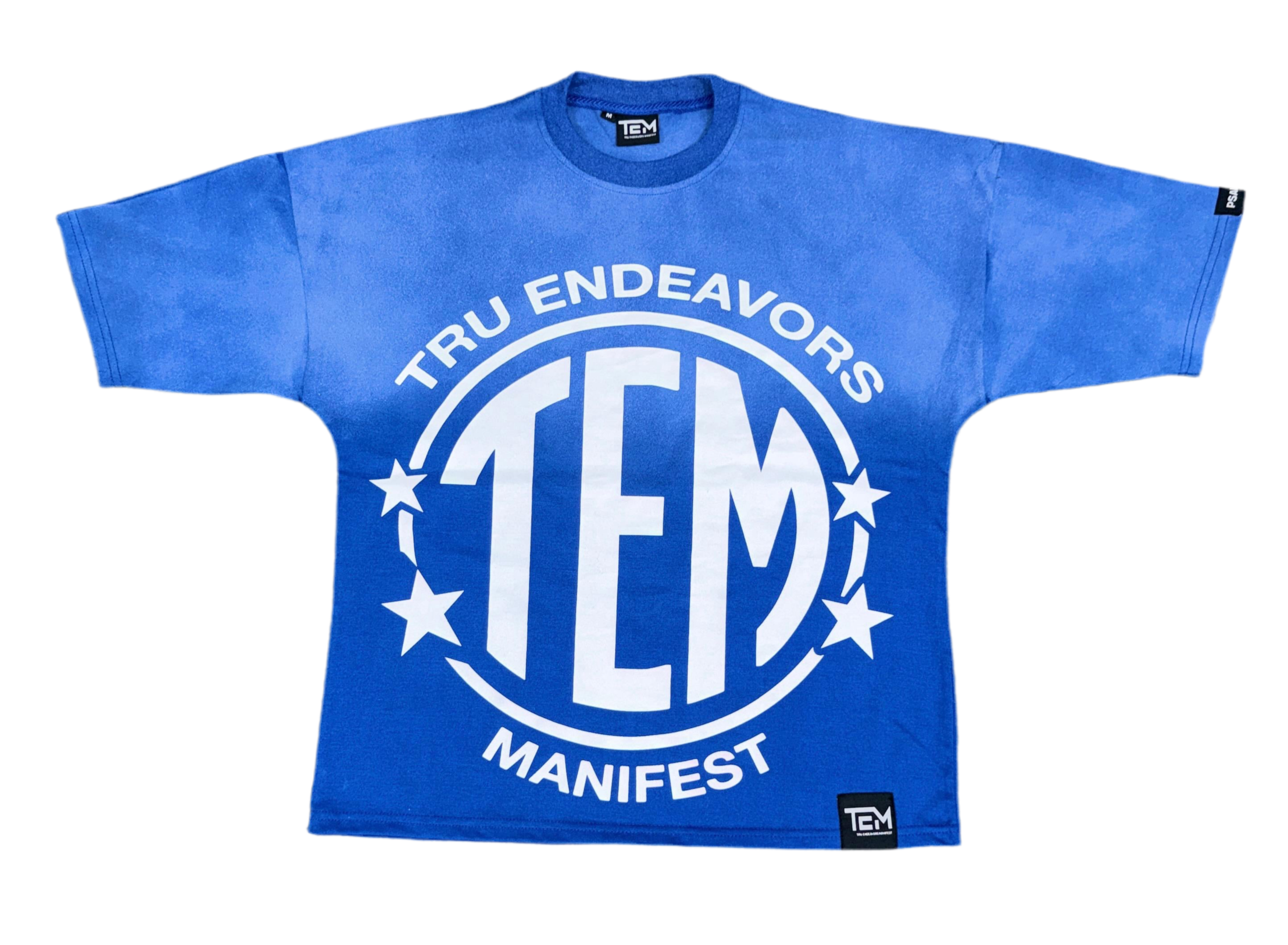 “Grind With Purpose” Tee Royal Blue Sunfade